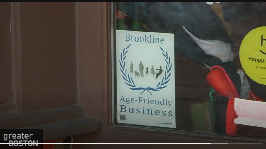 Age-friendly business decal in window
